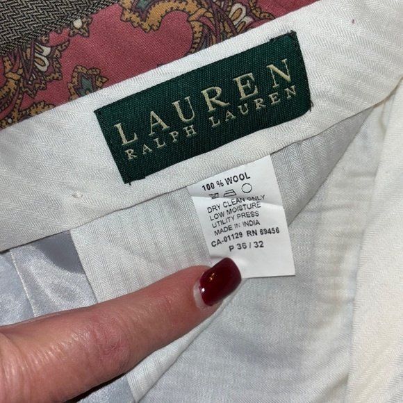 Lauren Ralph Lauren 36 x 32 wool gray pants - Picture 5 of 6